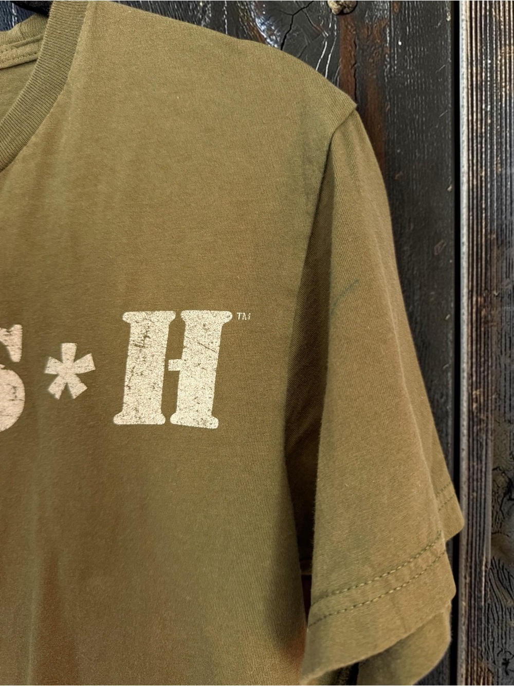 MASH 4077th Graphic Tee Small Olive Green Vintage TV Retro Army Tee - Picture 3 of 5